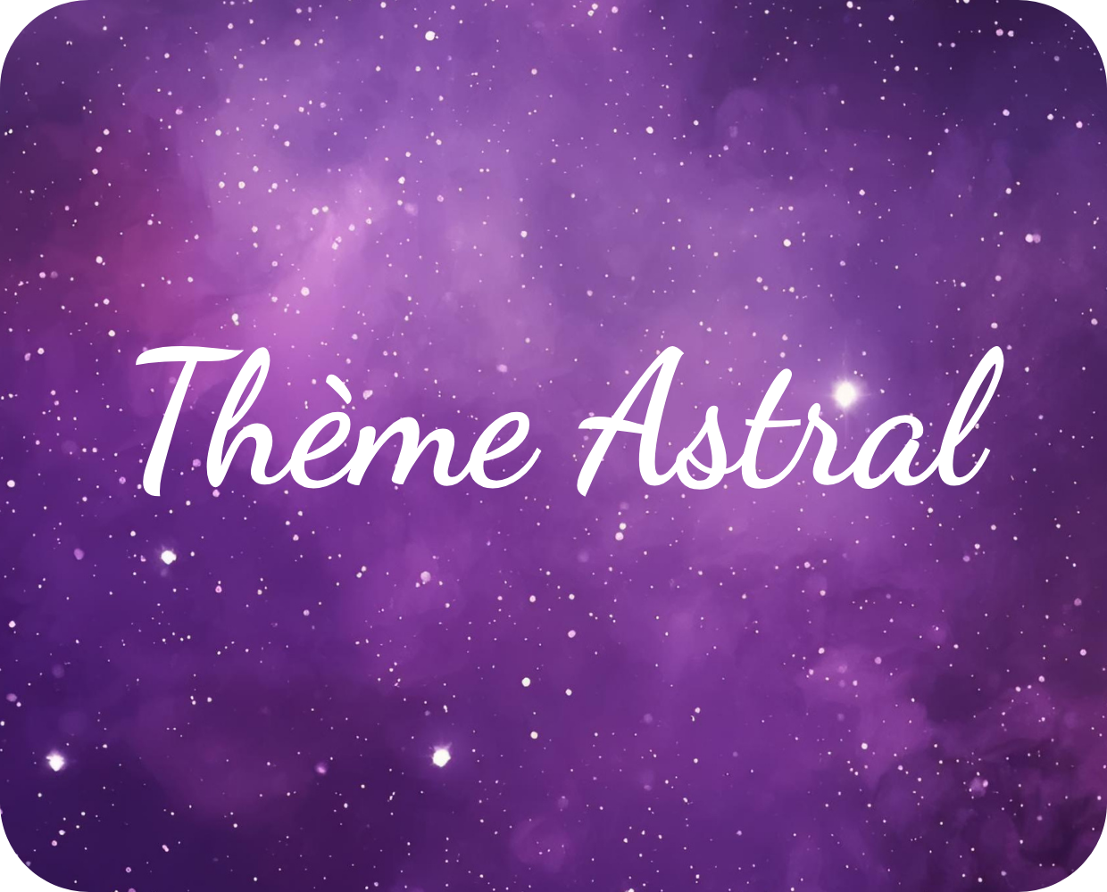 Thème Astral Personnalisé (par e-mail – PDF)