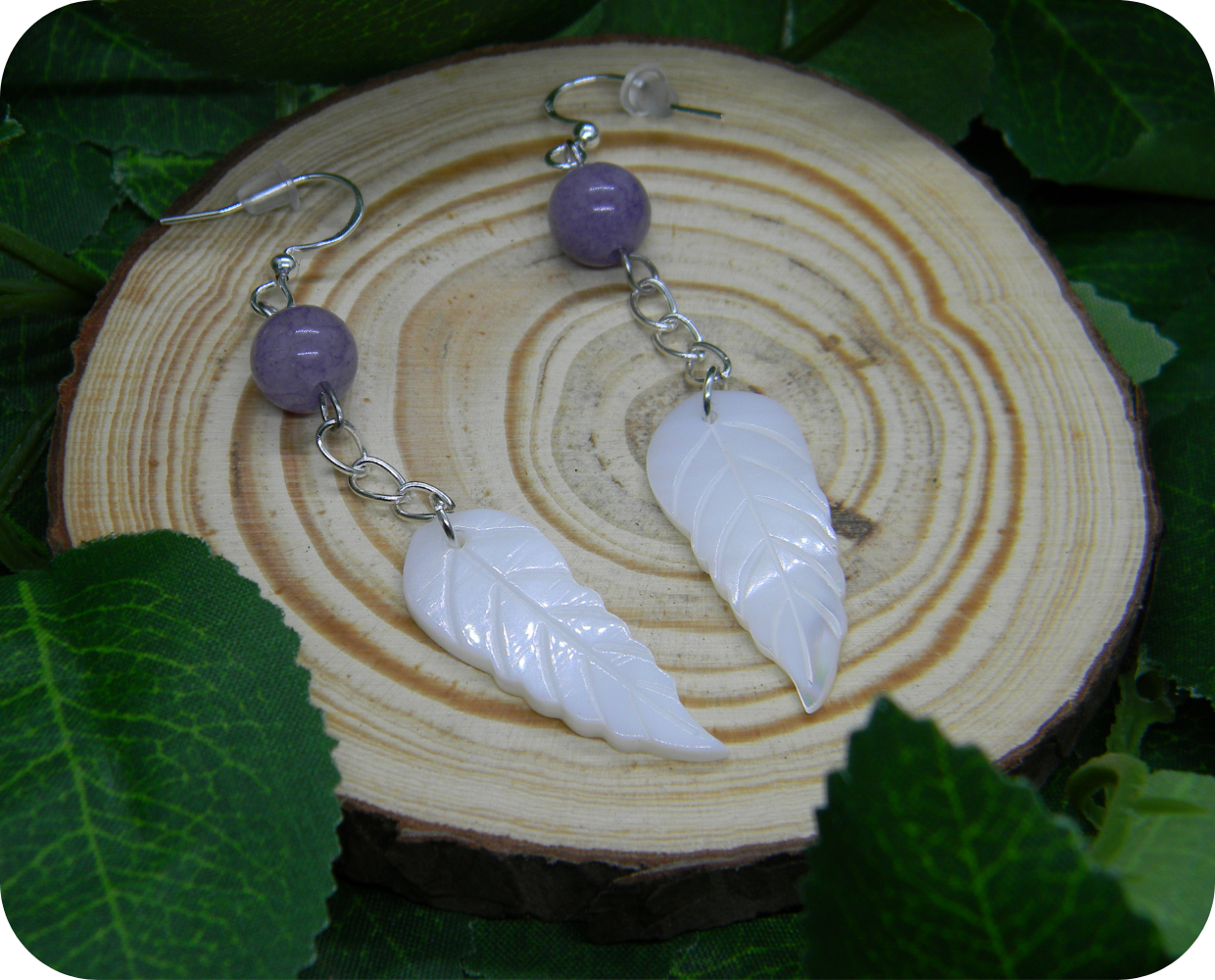 Boucles d'Oreilles Plumes Astrales