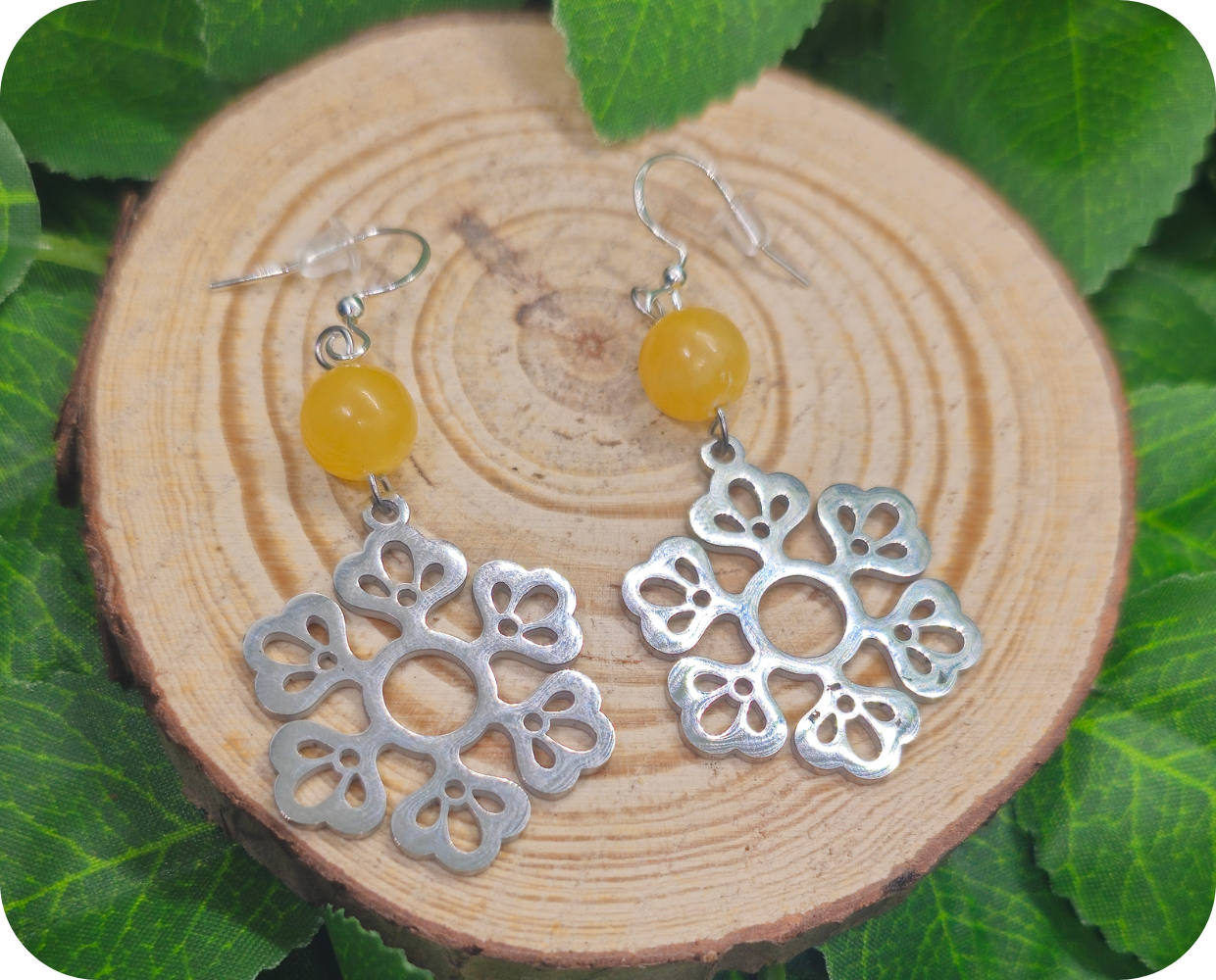 Boucles d'Oreilles Fleurs lumineuses