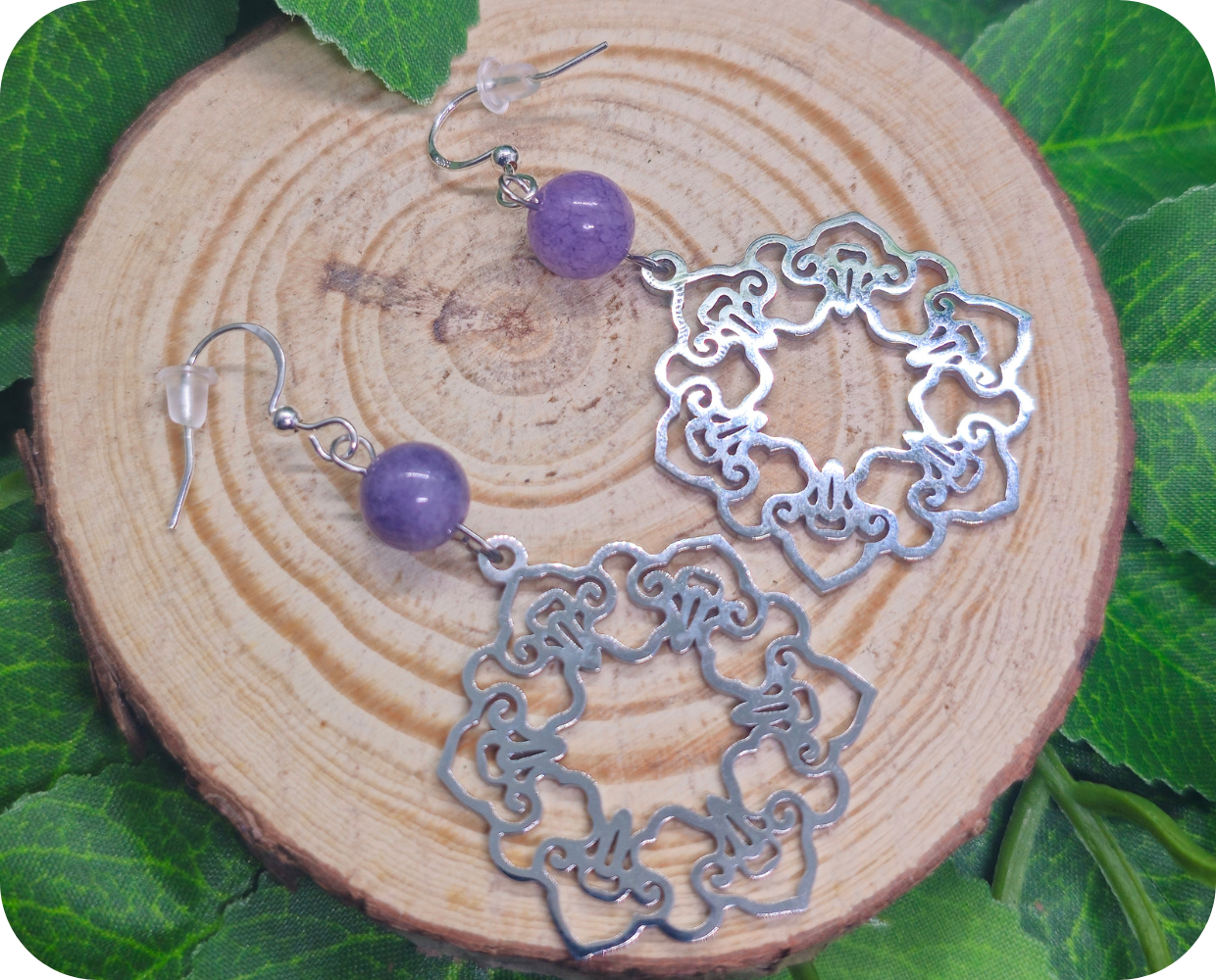 Boucles d'Oreilles Rêves lilas