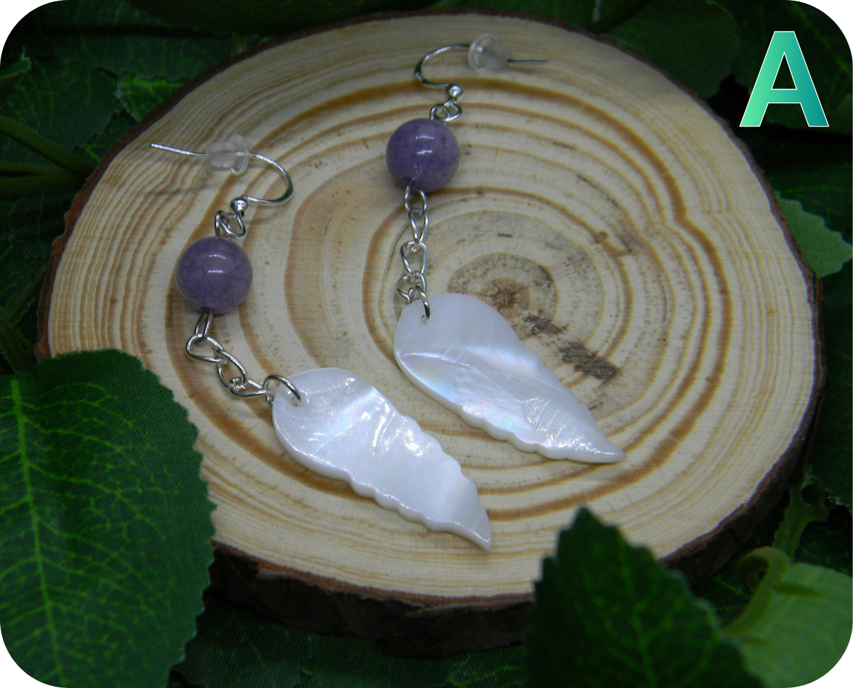 Boucles d'Oreilles Plumes Astrales