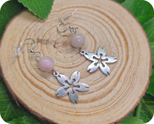 Boucles d'Oreilles Sakuras rosées