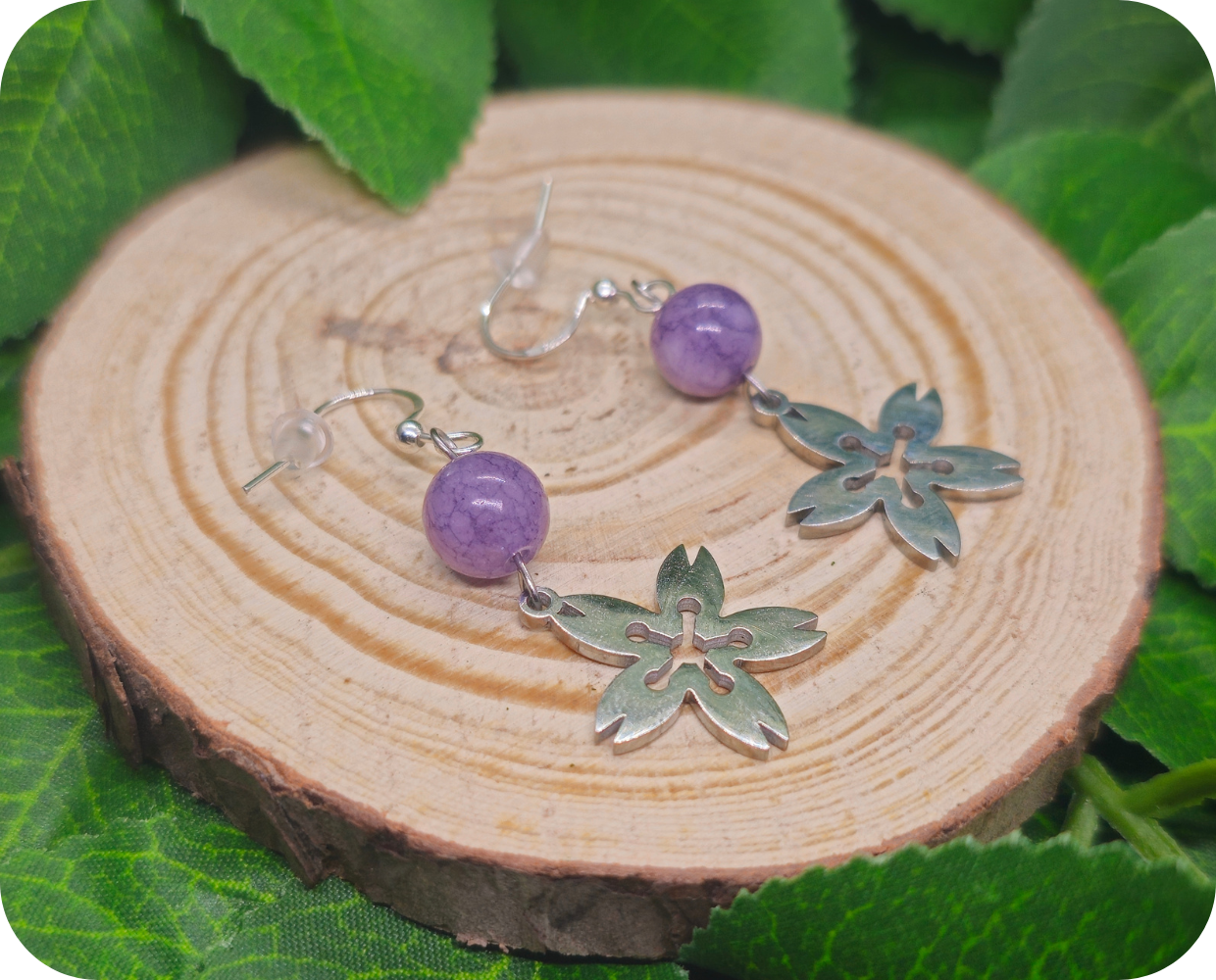 Boucles d'Oreilles Sakuras nocturnes