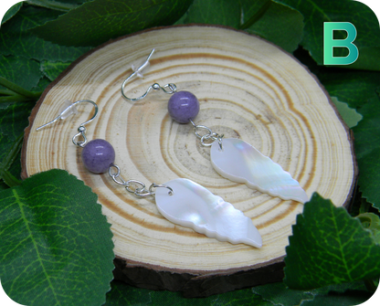 Boucles d'Oreilles Plumes Astrales
